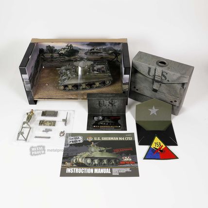 SHERMAN TANK M4 75, 753TH TANK BATTALION GUSTAV LINE ITALY 1944 FOV 1/32 912101A