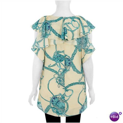 LOVEDROBE SCARF PRINT CHIFFON FRILL DRESS 20