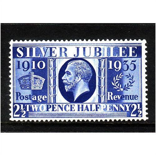 GREAT BRITAIN 1935 GEORGE V SILVER JUBILEE SG 456 2 1/2d BLUE M MINT