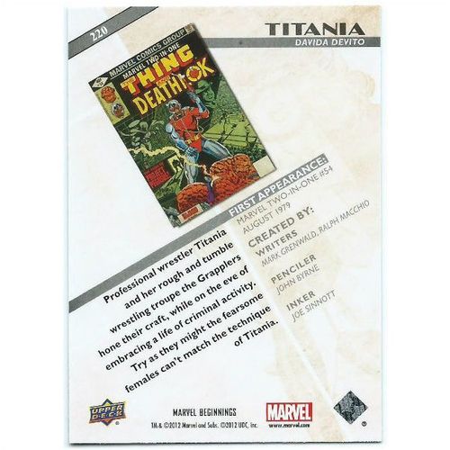 2012 Marvel Beginnings 2 - #220 - Titania