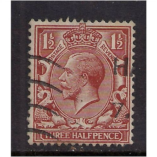 GB 1912 - 24 KGV 1 1/2d Chestnut shades Wmk 100.(M491 )