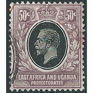 East Africa & Uganda Protectorate 1912 SG51 50c Black & Lilac Fine Used .. ..