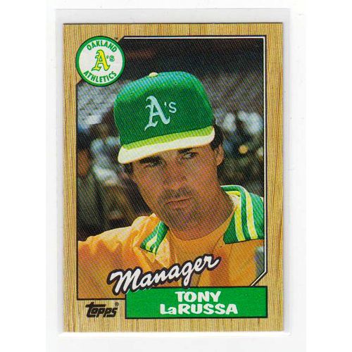 1987 Topps Tony LaRussa baseball card #68 – Athletics