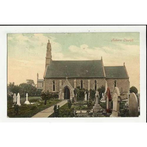 Yorkshire ASKERN Church Postcard by Valentine
