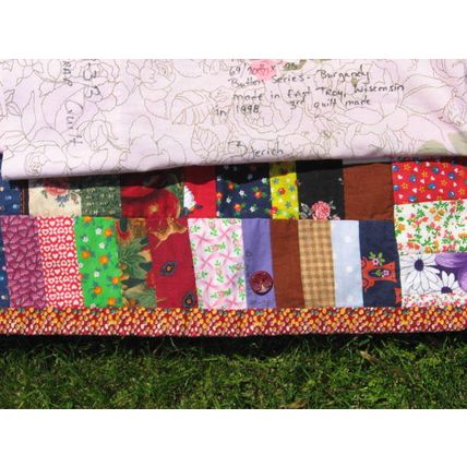 Flip N Fold Scrap Patchwork Quilt 983B 69x75 Handmade Sewing Fabric Quiltpolice