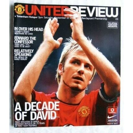 2002 programme Manchester United v. Tottenham Hotspur
