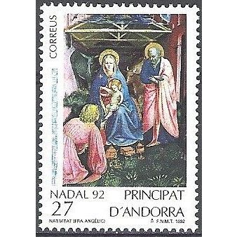Andorra Español 1992 Michel 230 Neuf ** Cote (2008) 1.00 € Noël