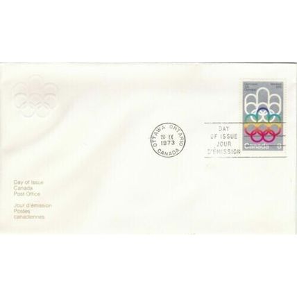 Canada 1973 Olympic Games Set of 2 FDC Ottawa cancel Unaddressed VGC