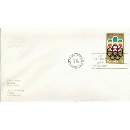 Canada 1973 Olympic Games Set of 2 FDC Ottawa cancel Unaddressed VGC