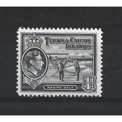 Turks&Caicos.SG194 1/4d Raking Salt (Black).Mounted Mint.Aug24a