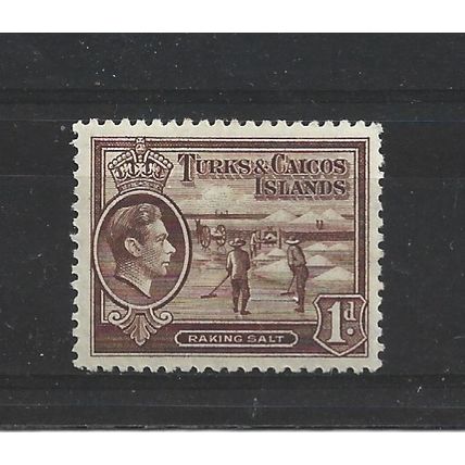 Turks&Caicos.SG196 1d Raking Salt (Red-Brown).Mounted Mint.Aug24b
