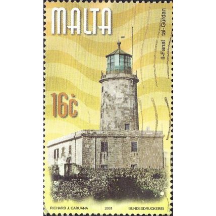 MALTA, Tal-Gurdan Lighthouse, yellow 2001, 16c