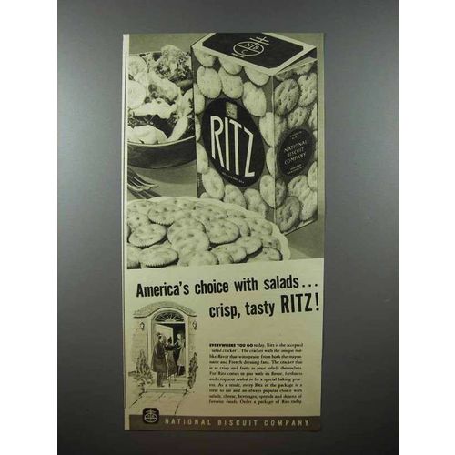 1940 Nabisco Ritz Crackers Ad - America's Choice