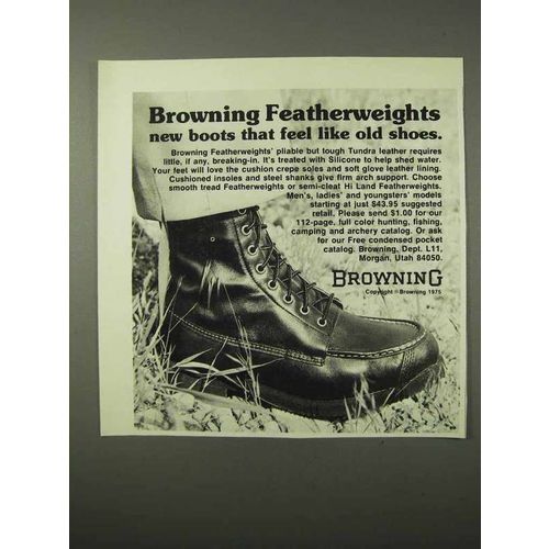 1975 Browning Featherweight Boots Ad - Like Old Shoes