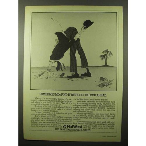1980 NatWest Bank Ad - MDs Find it Difficult to Look