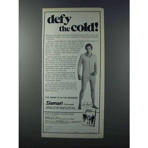 1981 Damart Thermawear Ad - Defy The Cold!