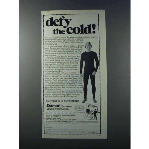 1981 Damart Thermawear Ad - Defy Cold!