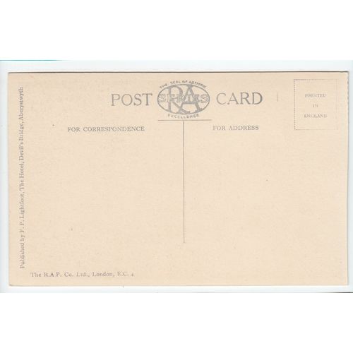 View from the River Rheidol Devil's Bridge Cardiganshire Postcard DBI