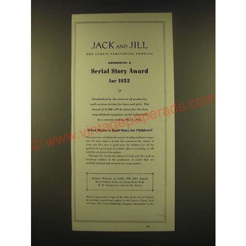 1952 The Curtis Publishing Company Ad - Jack and Jill
