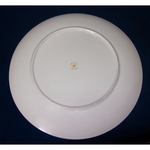 Lefton Midnight Rose black dinner plate 07383 1989 pink roses vintage good