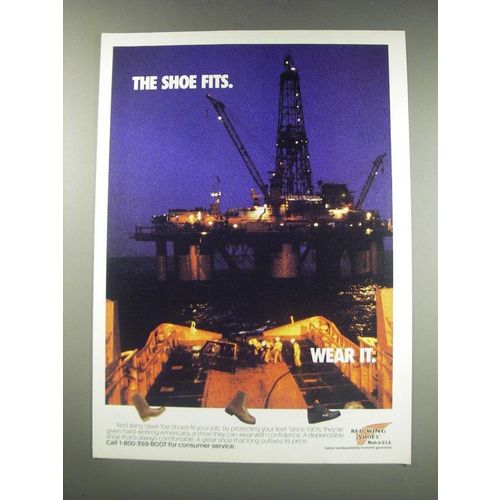 1991 Red-Wing Steel-Toe Shoes Ad - The shoe fits. Wear it