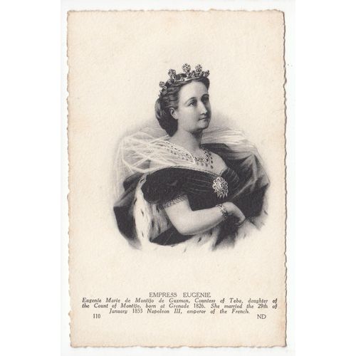 Empress Eugenie Postcard French Royalty