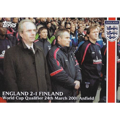 Topps ENGLAND 2002 Trading Card: World Cup Qualifier - 55, ENGLAND v Finland