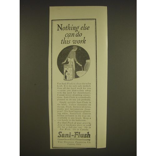 1926 Sani-Flush Cleaner Ad - Nothing else can do this work