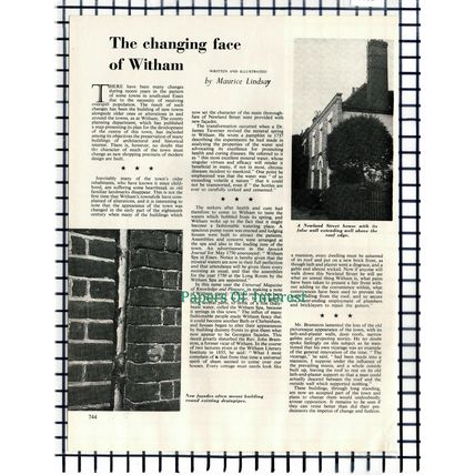 (6653) Witham Essex Maurice Lindsay - 1966 Article