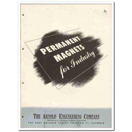 Arnold Engineering Company 1946 vintage electrical catalog magnets
