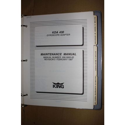 Bendix King KDA 430 Data Adapter Install/Maint/OVh manual 006-0665-00 5/86