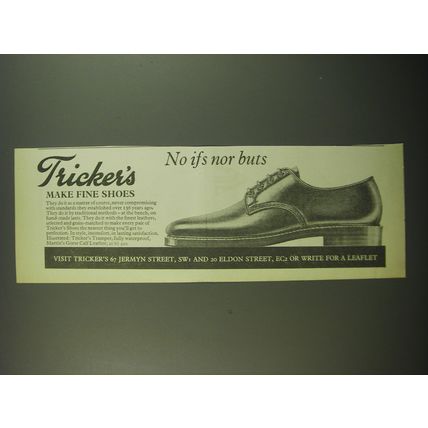 1968 Tricker's Tramper Shoe Ad - No ifs nor buts