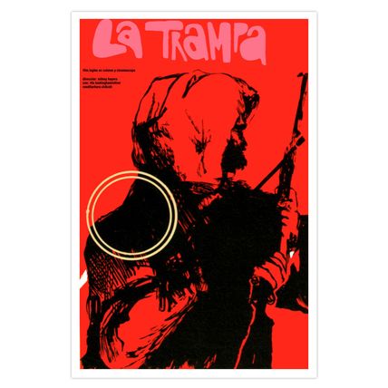 Wall decor home movie Poster"The TRAP"British S.Hayers Art film.In Spanish.
