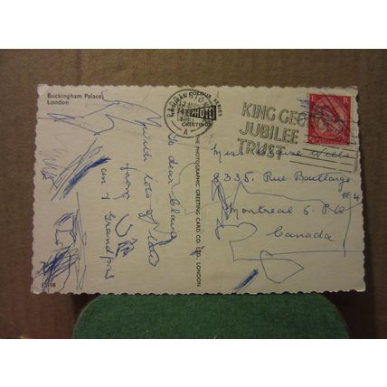 BUCKINGHAM PALACE, LONDON used vintage postcard 1961 pm =