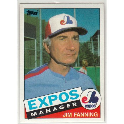 1985 Topps Baseball card 759 Jim Fanning Manager
