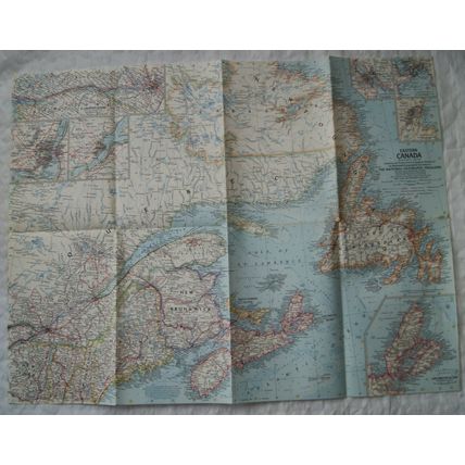 1967 National Geographic map Atlas Plate 20 Eastern Canada