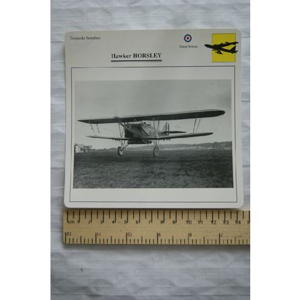 Hawker Horsley - GB - Torpedo Bomber - Collectors Club Card