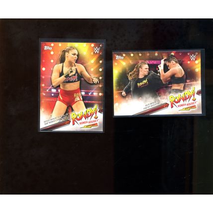 2019 Topps WWE Raw Rowdy Ronda Rousey Spotlight 4 CARD LOT #6,9,16,33 NM