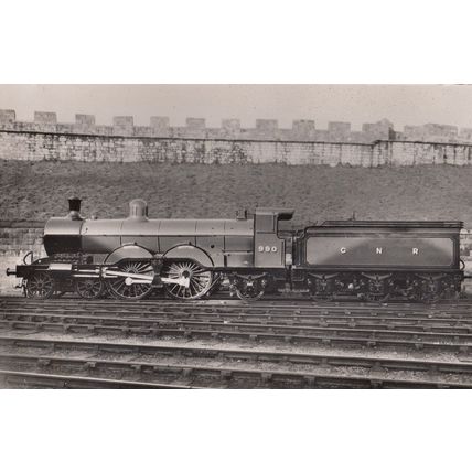 GNR No 990 Henry Oakley Train Doncaster Works Real Photo Postcard