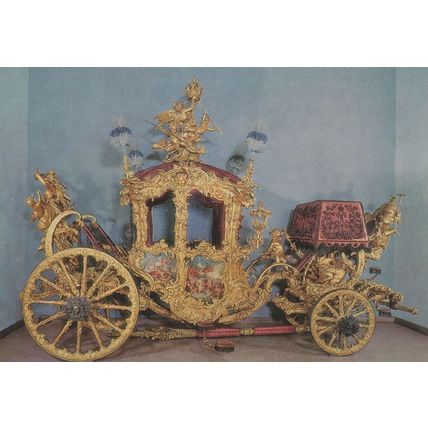 Konig Ludwig II Von Bayern German Coach Carriage Postcard