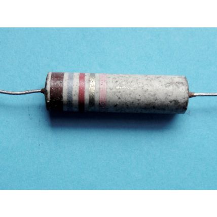 Erie Ceramic Carbon Resistors, x6. 1.8KΩ 2 Watt New Old Stock 1950s 60s Amp