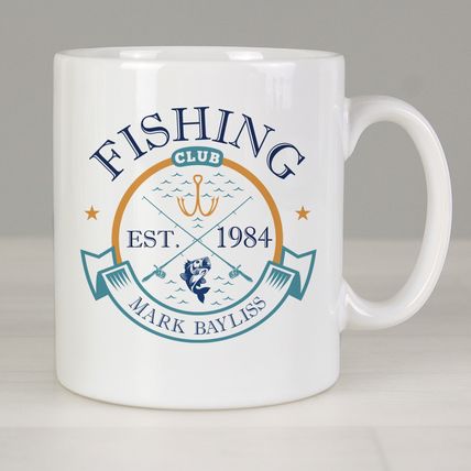 Fishing Club Mug for dad father son daughter girlfriend boyfriend personalised