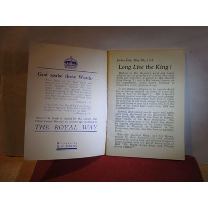 THE ROYAL WAY,KING GEORGE V JUBILEE, 1935 16 page religious pocket booklet #