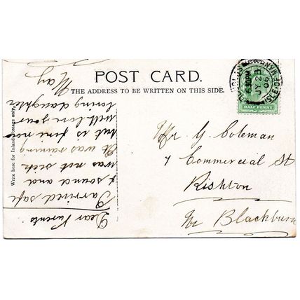 Kirkbraddan Old Church - Douglas - Isle of Man Postcard 1906 - Gravestones