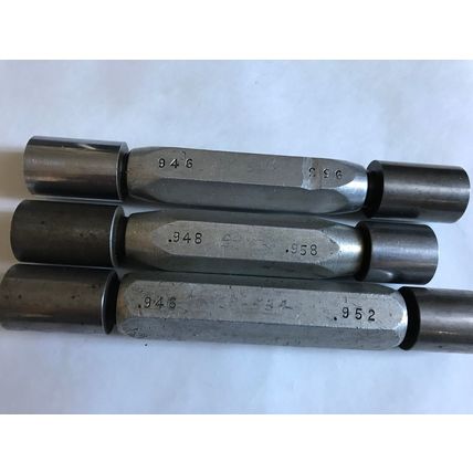 LOT THE PIPE MACHINERY GO NO GO PLUG GAGE .946,.952,.953,.946,.948,.958,SA