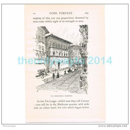 VIA TORNABUONI (1), FLORENCE, ITALY, BOOK ILLUSTRATION/PRINT, 1904