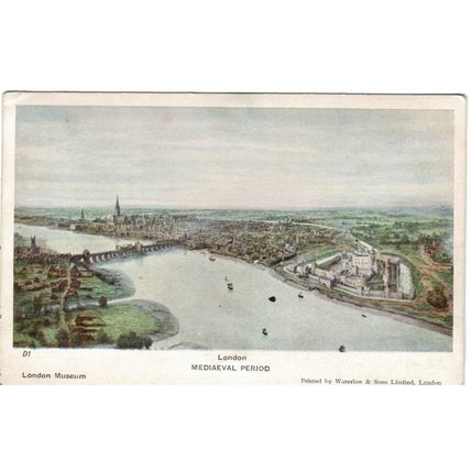 London, Medieval Period, London Museum D1 Waterlow & Sons, Postcard
