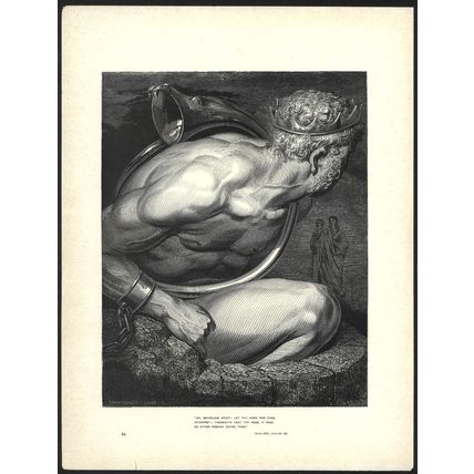 GIANTS - NIMROD 1903 Gustave Doré - Dante Alighieri ANTIQUE ENGRAVING