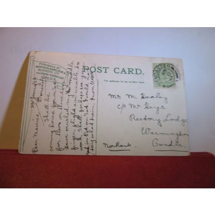CITY SQUARE, LEEDS, YORKSHIRE used antique postcard by Monteith, 1907 pm =