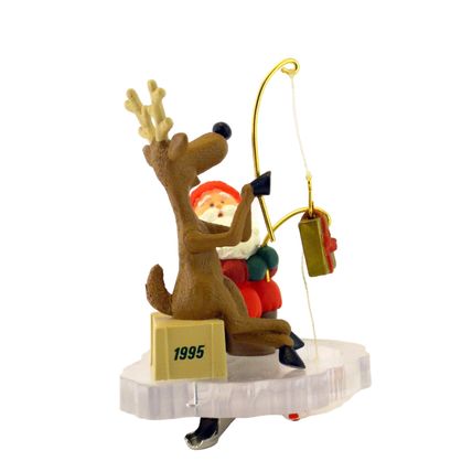 HALLMARK KEEPSAKE FISHING FOR FUN CLIP ON CHRISTMAS ORNAMENT 1995 (QXC5207)
